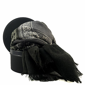 Sciarpa DIS.PATCHWORK<BR/>VERDE S. E GRIGIO<BR/>100% LANA